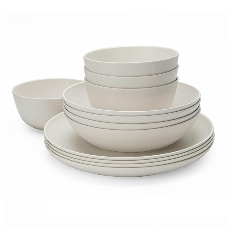 Bamboo outdoor dining plates cheap